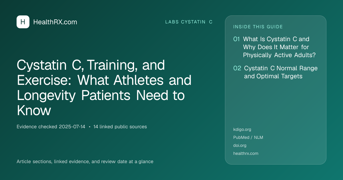 Evidence overview for Cystatin C, Training, and Exercise: What Athletes and Longevity Patients Need to Know