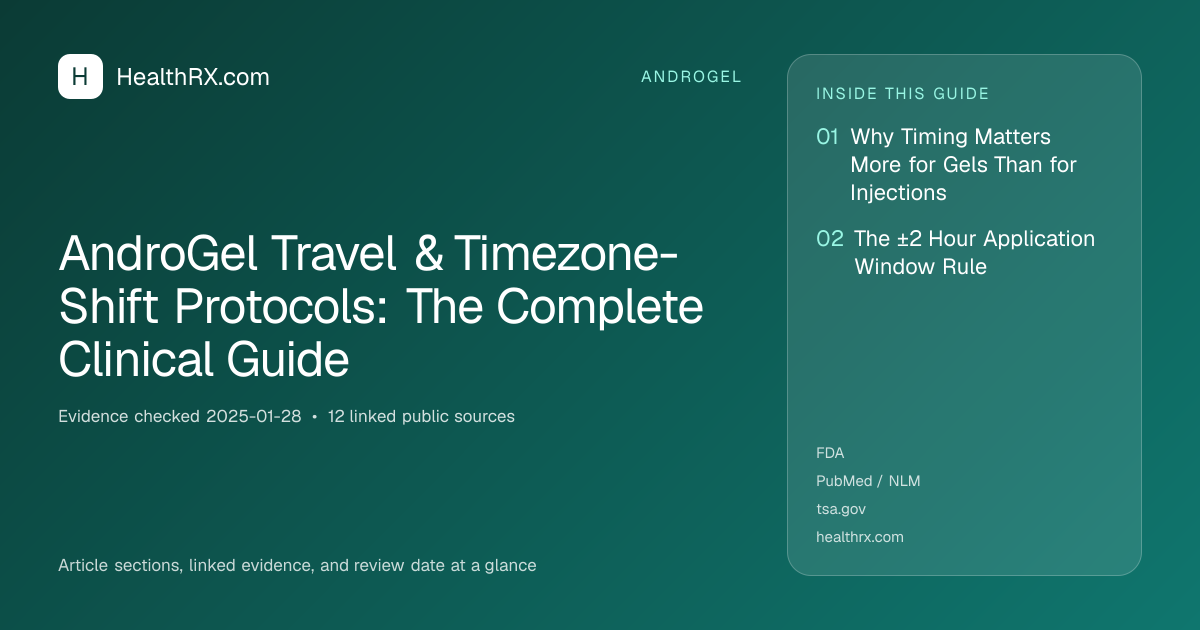 Evidence overview for AndroGel Travel & Timezone-Shift Protocols: The Complete Clinical Guide