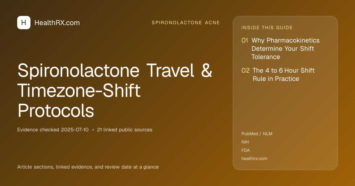 Evidence overview for Spironolactone Travel & Timezone-Shift Protocols