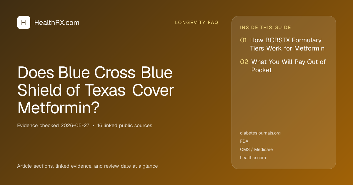 Evidence overview for Does Blue Cross Blue Shield of Texas Cover Metformin?