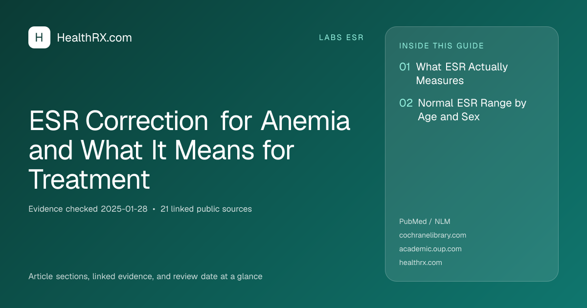 Evidence overview for ESR Correction for Anemia and What It Means for Treatment