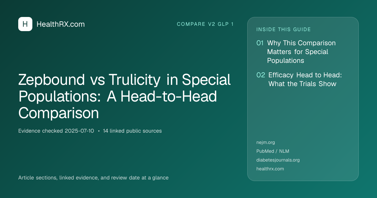 Evidence overview for Zepbound vs Trulicity in Special Populations: A Head-to-Head Comparison