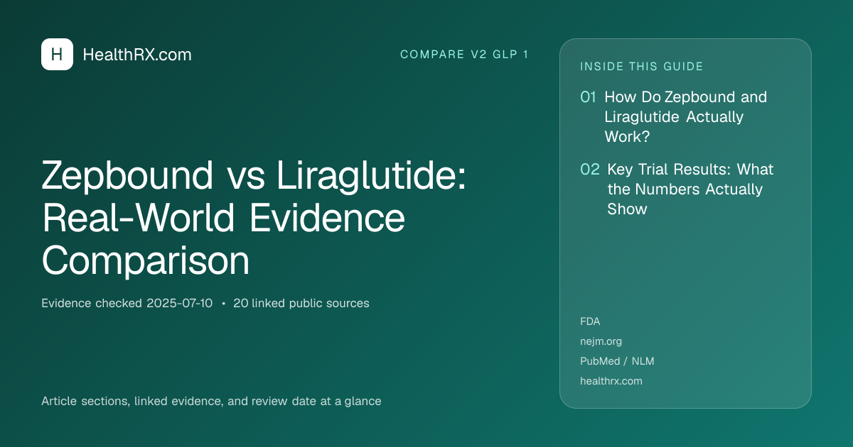 Evidence overview for Zepbound vs Liraglutide: Real-World Evidence Comparison