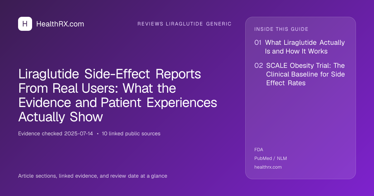 Evidence overview for Liraglutide Side-Effect Reports From Real Users: What the Evidence and Patient Experiences Actually Show