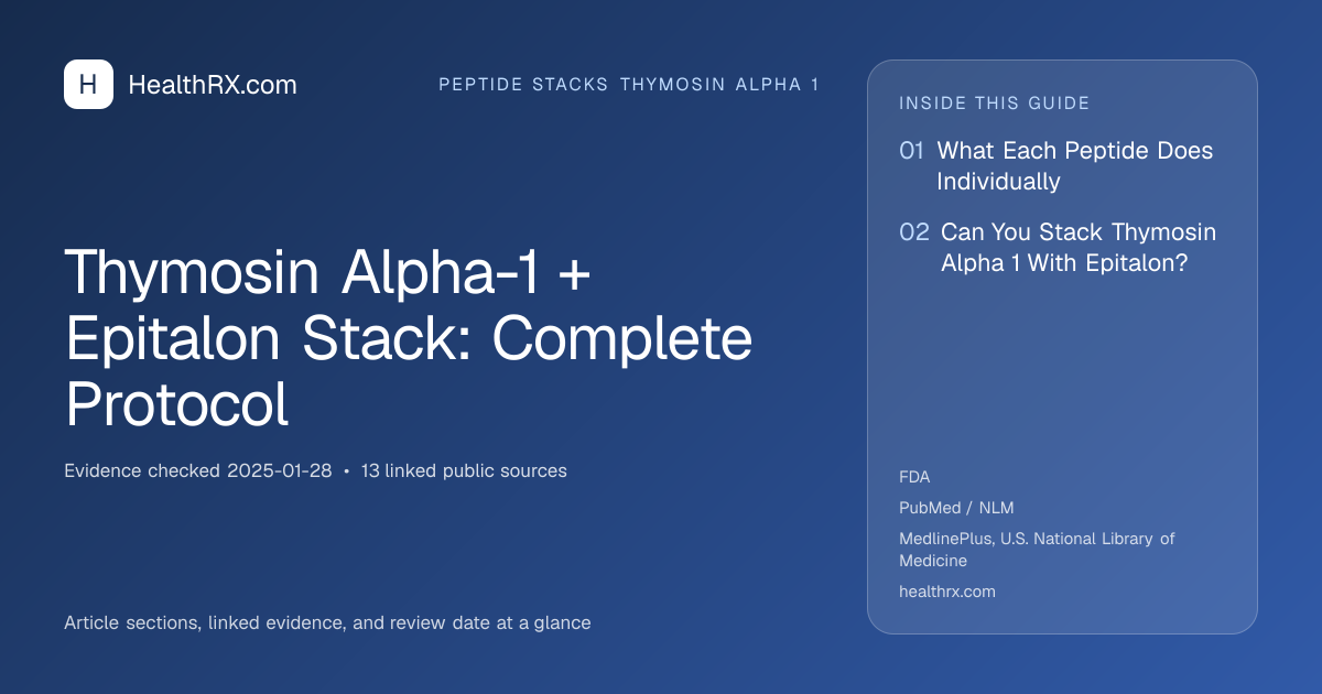 Evidence overview for Thymosin Alpha-1 + Epitalon Stack: Complete Protocol