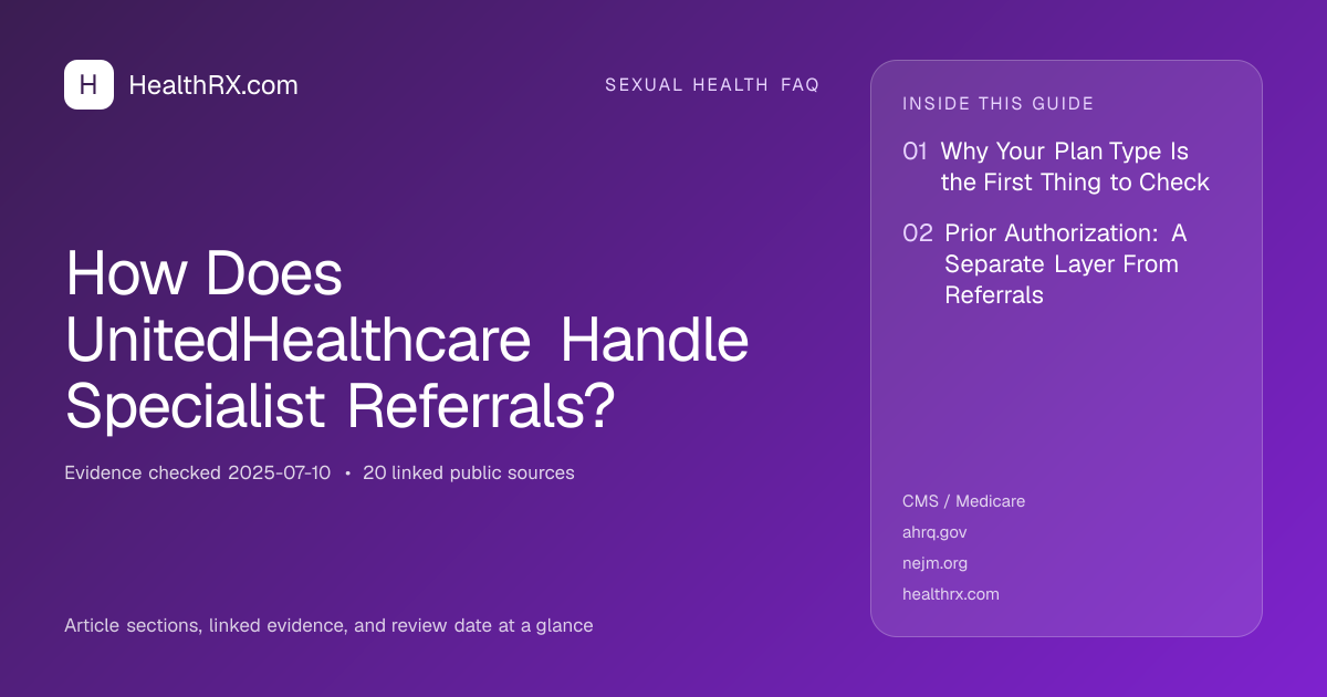 Evidence overview for How Does UnitedHealthcare Handle Specialist Referrals?