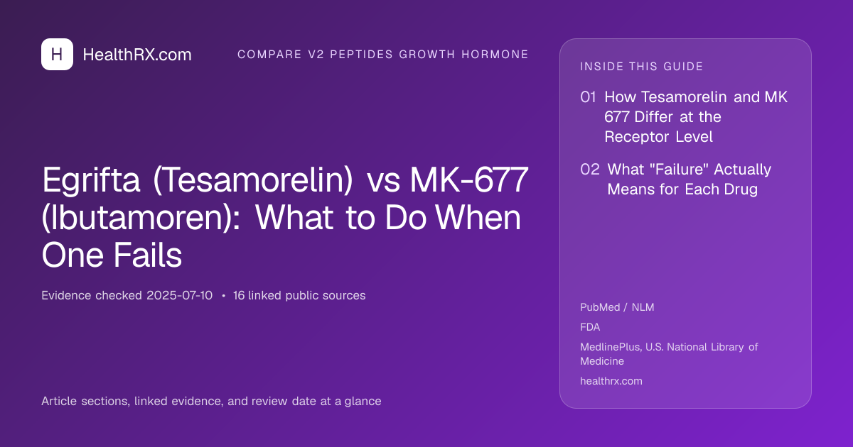 Evidence overview for Egrifta (Tesamorelin) vs MK-677 (Ibutamoren): What to Do When One Fails