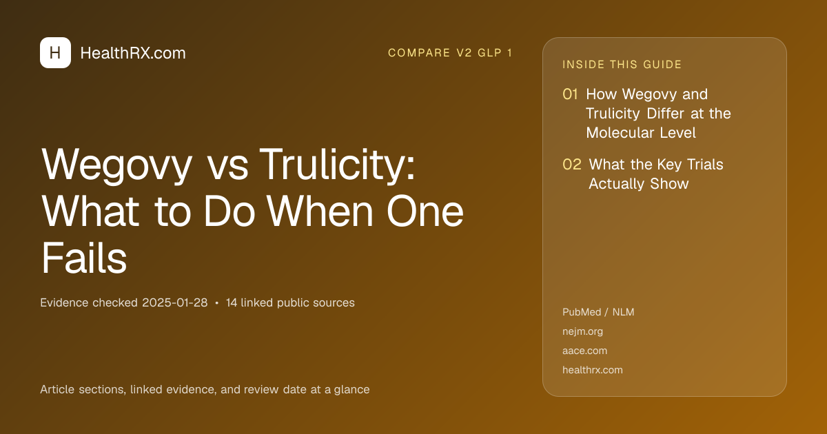 Evidence overview for Wegovy vs Trulicity: What to Do When One Fails