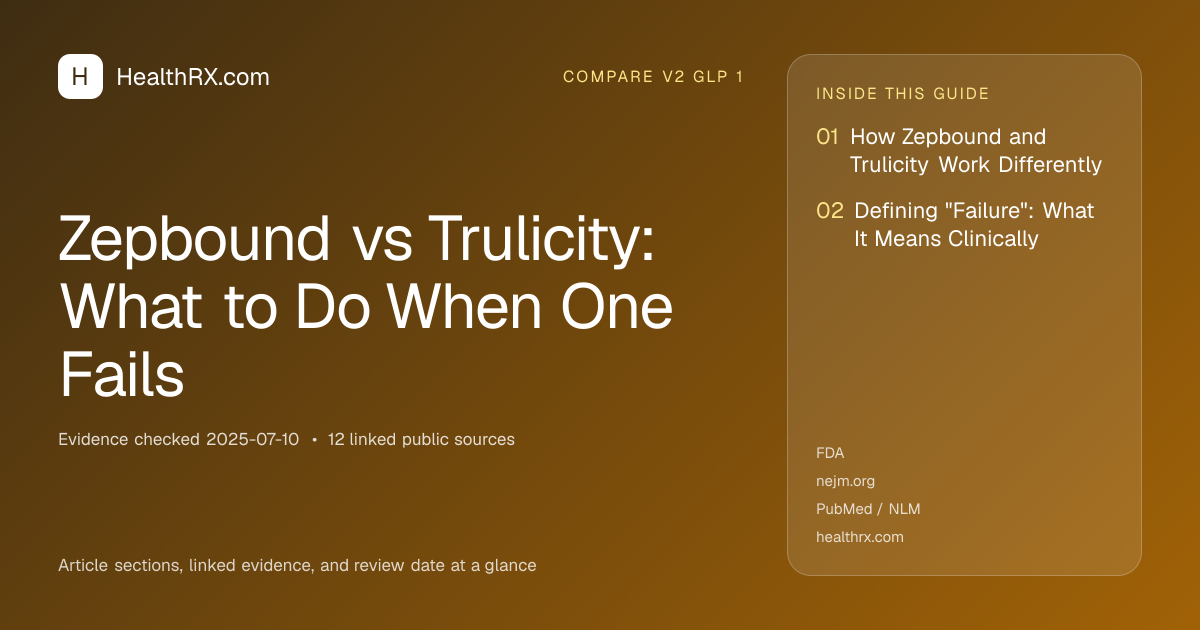 Evidence overview for Zepbound vs Trulicity: What to Do When One Fails