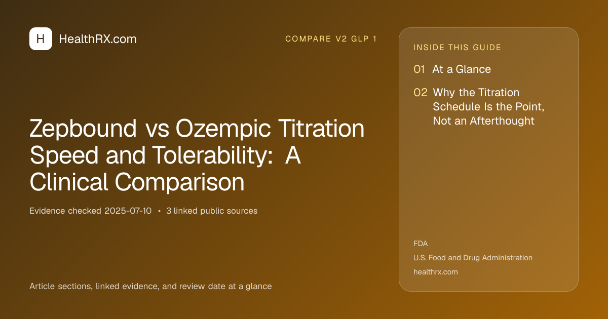 Evidence overview for Zepbound vs Ozempic Titration Speed and Tolerability: A Clinical Comparison