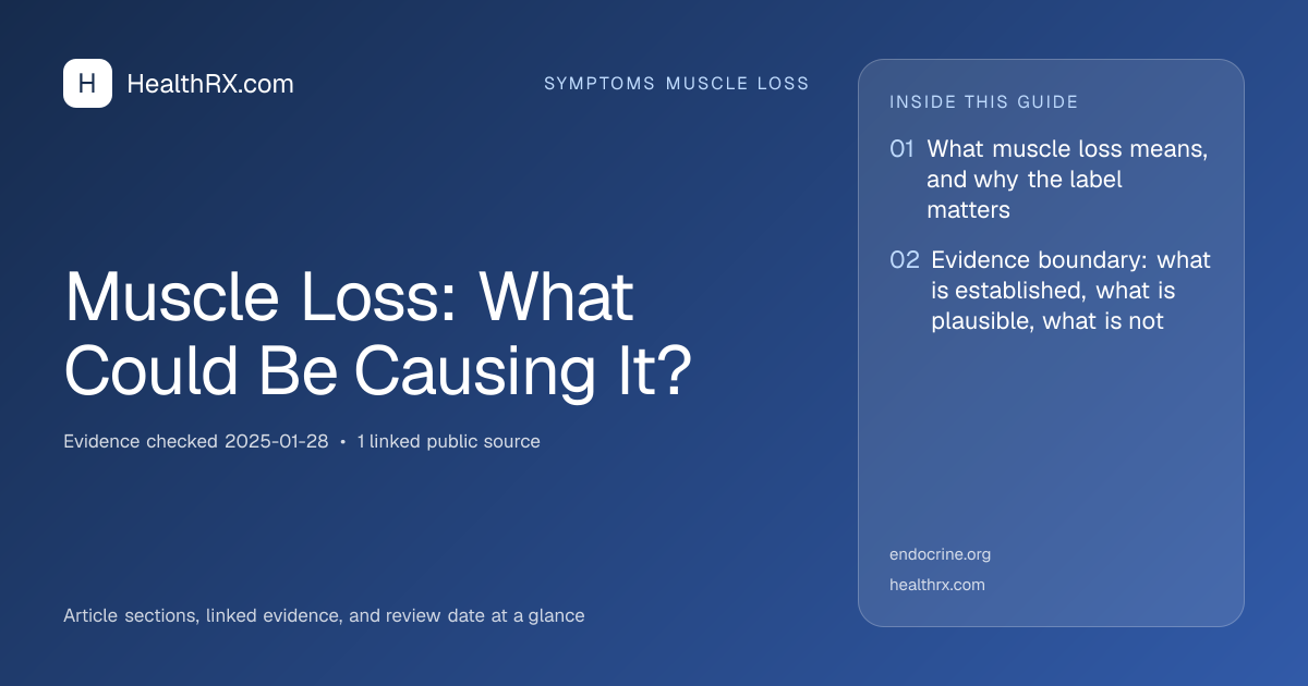 Evidence overview for Muscle Loss: What Could Be Causing It?