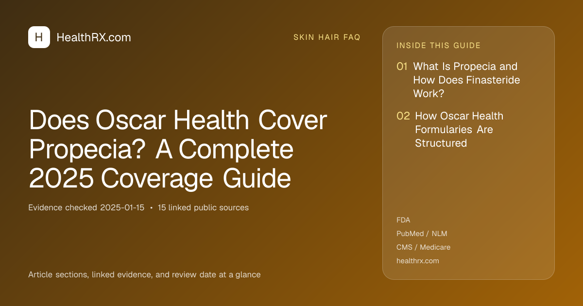 Evidence overview for Does Oscar Health Cover Propecia? A Complete 2025 Coverage Guide