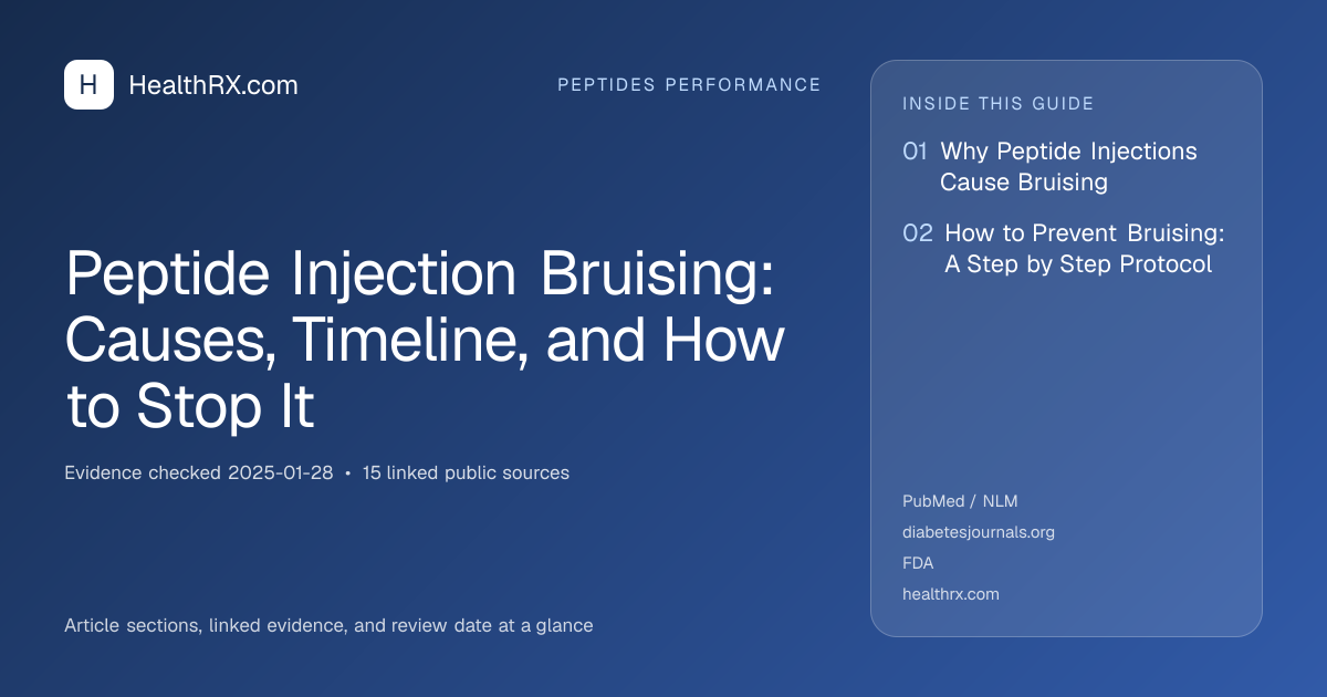 Evidence overview for Peptide Injection Bruising: Causes, Timeline, and How to Stop It