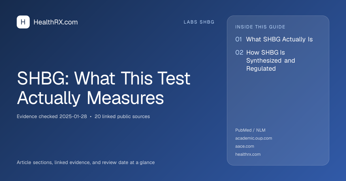 Evidence overview for SHBG: What This Test Actually Measures