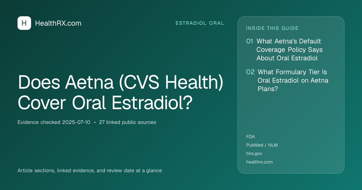 Evidence overview for Does Aetna (CVS Health) Cover Oral Estradiol?