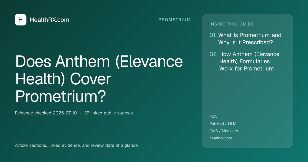 Evidence overview for Does Anthem (Elevance Health) Cover Prometrium?