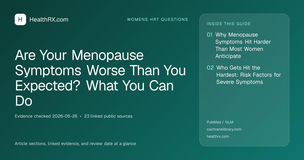 Evidence overview for Are Your Menopause Symptoms Worse Than You Expected? What You Can Do