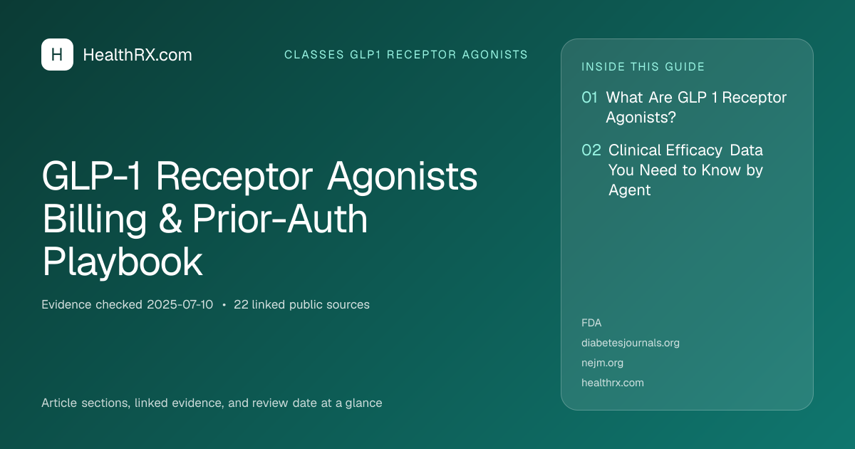 Evidence overview for GLP-1 Receptor Agonists Billing & Prior-Auth Playbook