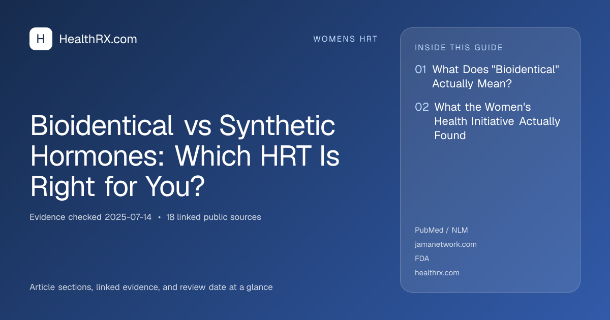 Evidence overview for Bioidentical vs Synthetic Hormones: Which HRT Is Right for You?