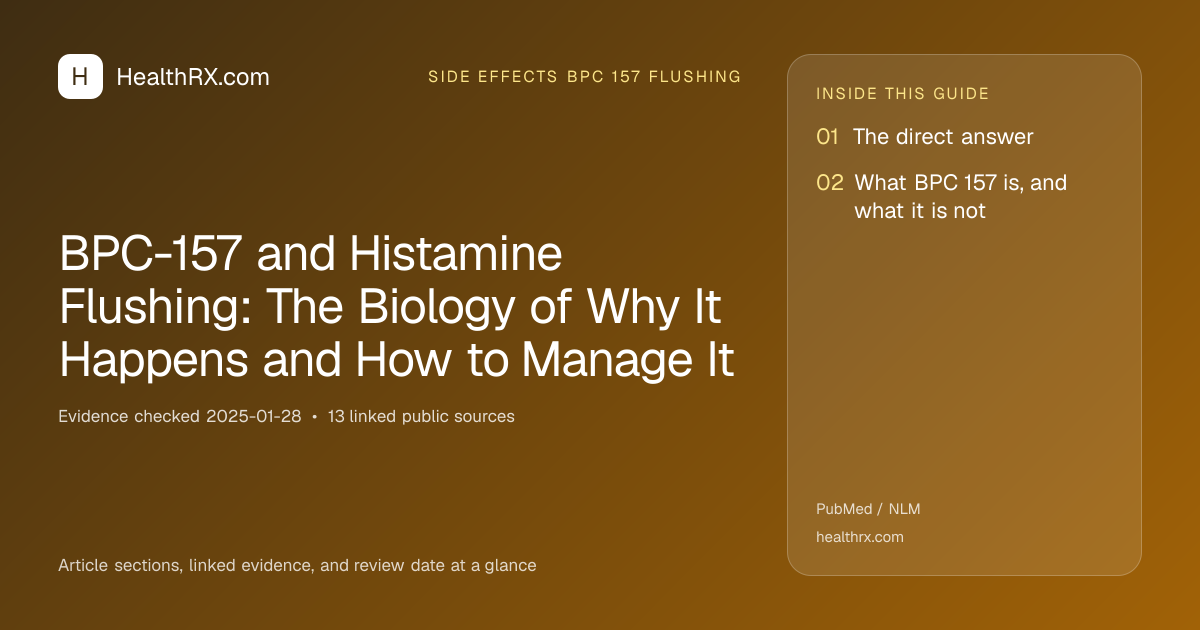 Evidence overview for BPC-157 and Histamine Flushing: The Biology of Why It Happens and How to Manage It