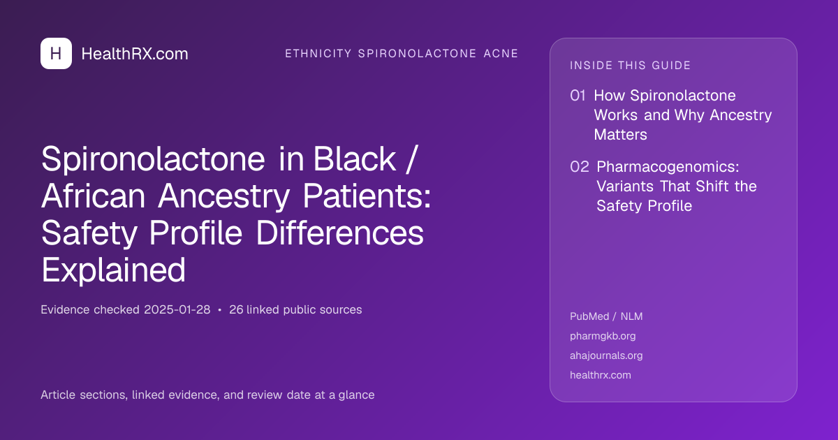 Evidence overview for Spironolactone in Black / African Ancestry Patients: Safety Profile Differences Explained