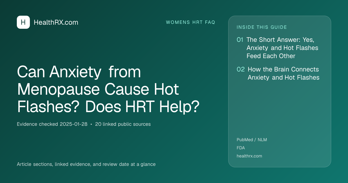 Evidence overview for Can Anxiety from Menopause Cause Hot Flashes? Does HRT Help?