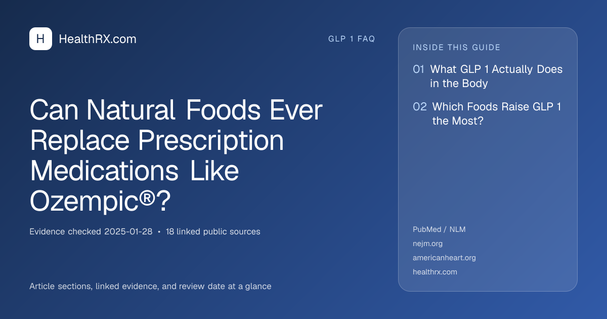 Evidence overview for Can Natural Foods Ever Replace Prescription Medications Like Ozempic®?