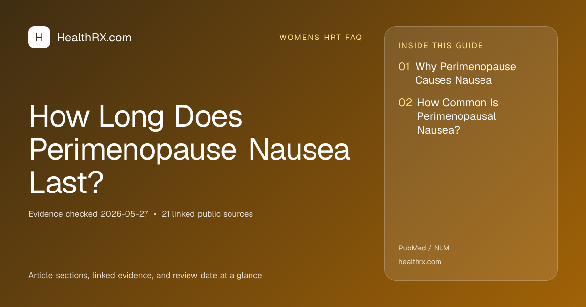 Evidence overview for How Long Does Perimenopause Nausea Last?