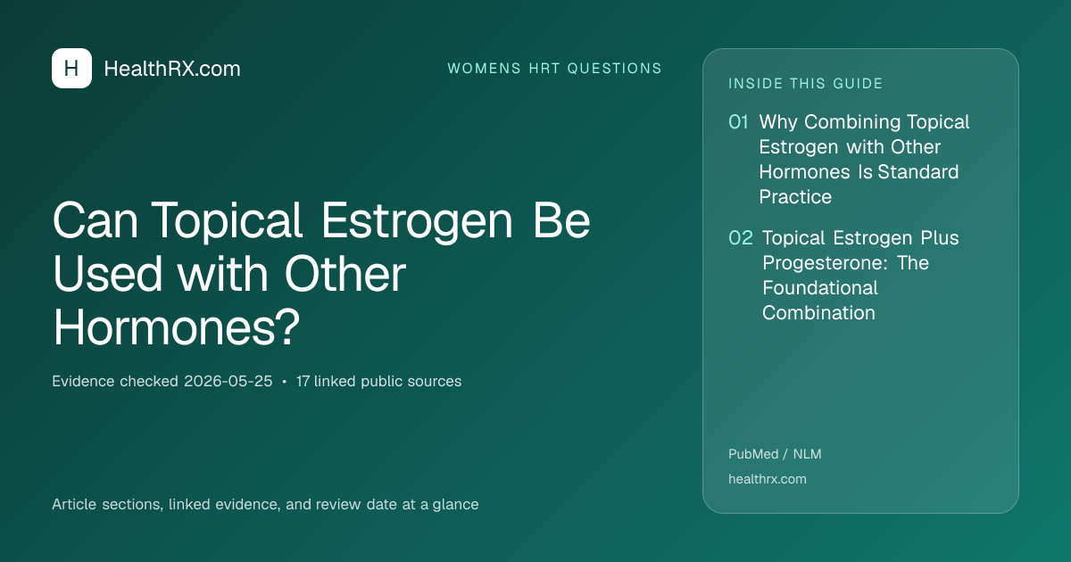Evidence overview for Can Topical Estrogen Be Used with Other Hormones?