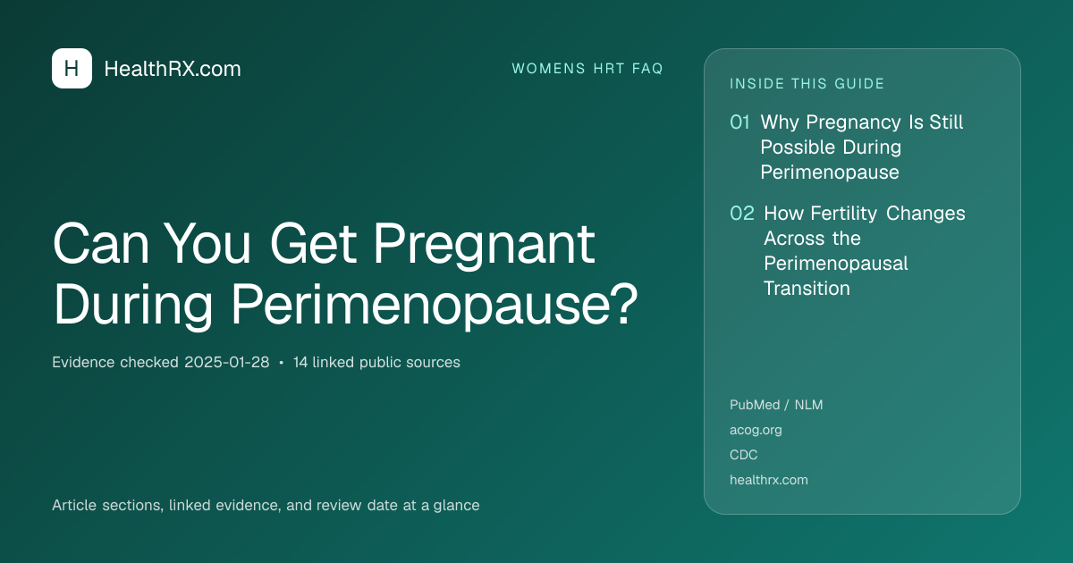 Evidence overview for Can You Get Pregnant During Perimenopause?