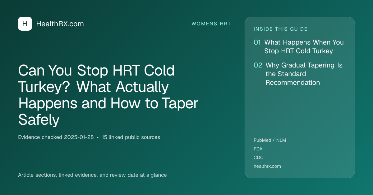 Evidence overview for Can You Stop HRT Cold Turkey? What Actually Happens and How to Taper Safely