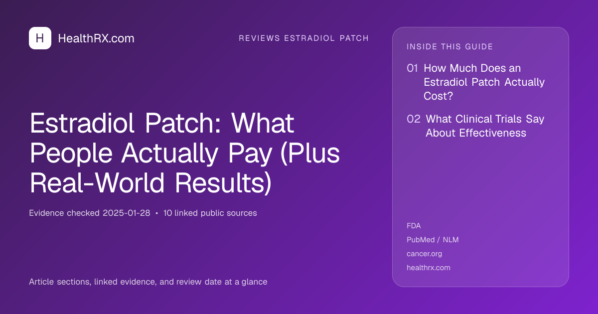 Evidence overview for Estradiol Patch: What People Actually Pay (Plus Real-World Results)