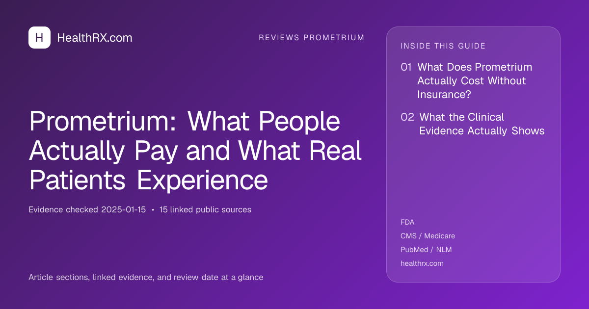 Evidence overview for Prometrium: What People Actually Pay and What Real Patients Experience