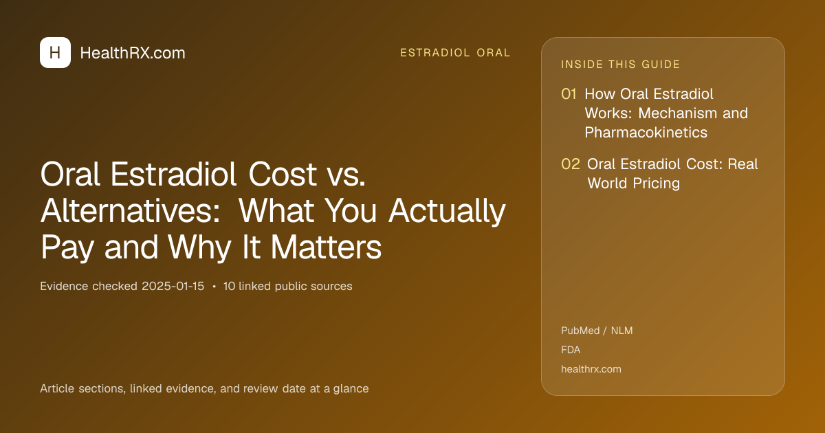 Evidence overview for Oral Estradiol Cost vs. Alternatives: What You Actually Pay and Why It Matters