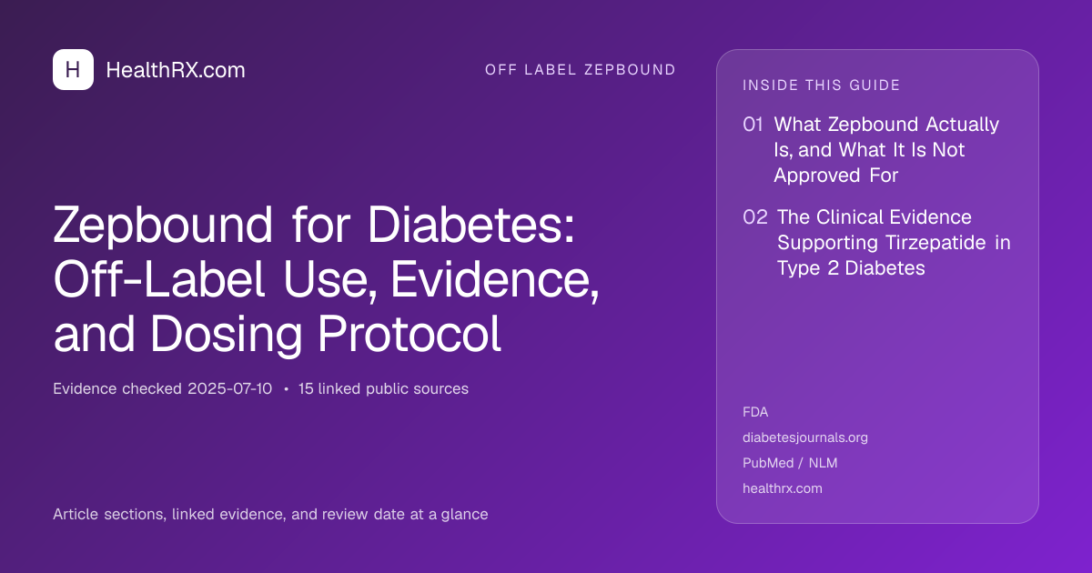 Evidence overview for Zepbound for Diabetes: Off-Label Use, Evidence, and Dosing Protocol