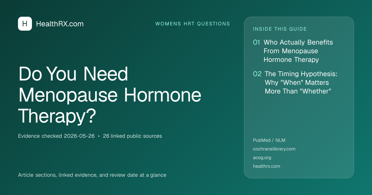 Evidence overview for Do You Need Menopause Hormone Therapy?