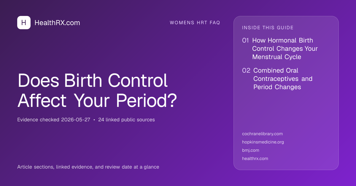Evidence overview for Does Birth Control Affect Your Period?