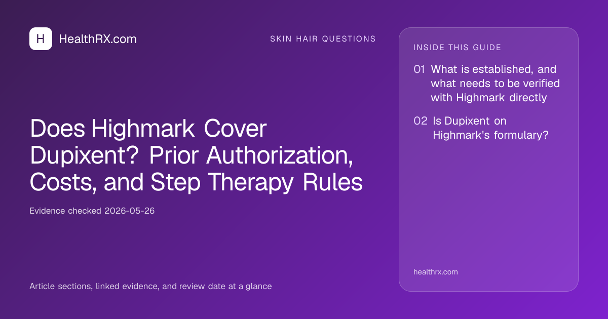 Evidence overview for Does Highmark Cover Dupixent? Prior Authorization, Costs, and Step Therapy Rules