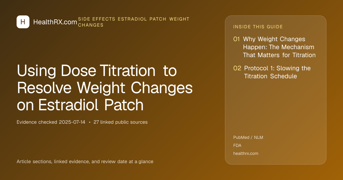 Evidence overview for Using Dose Titration to Resolve Weight Changes on Estradiol Patch