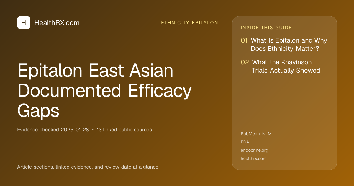 Evidence overview for Epitalon East Asian Documented Efficacy Gaps