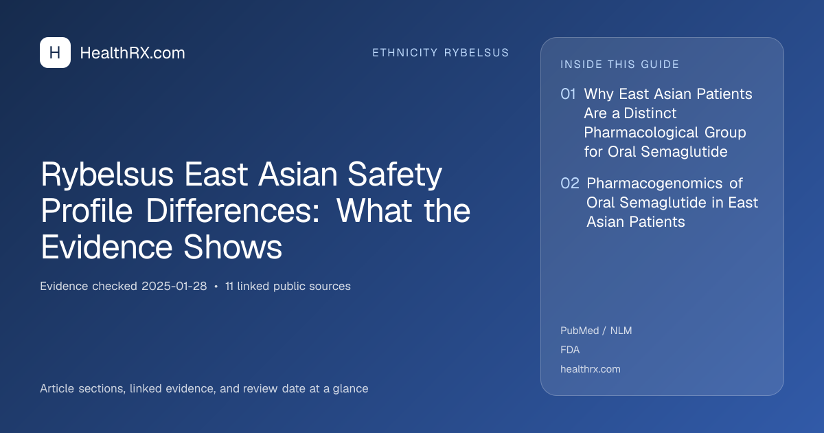 Evidence overview for Rybelsus East Asian Safety Profile Differences: What the Evidence Shows