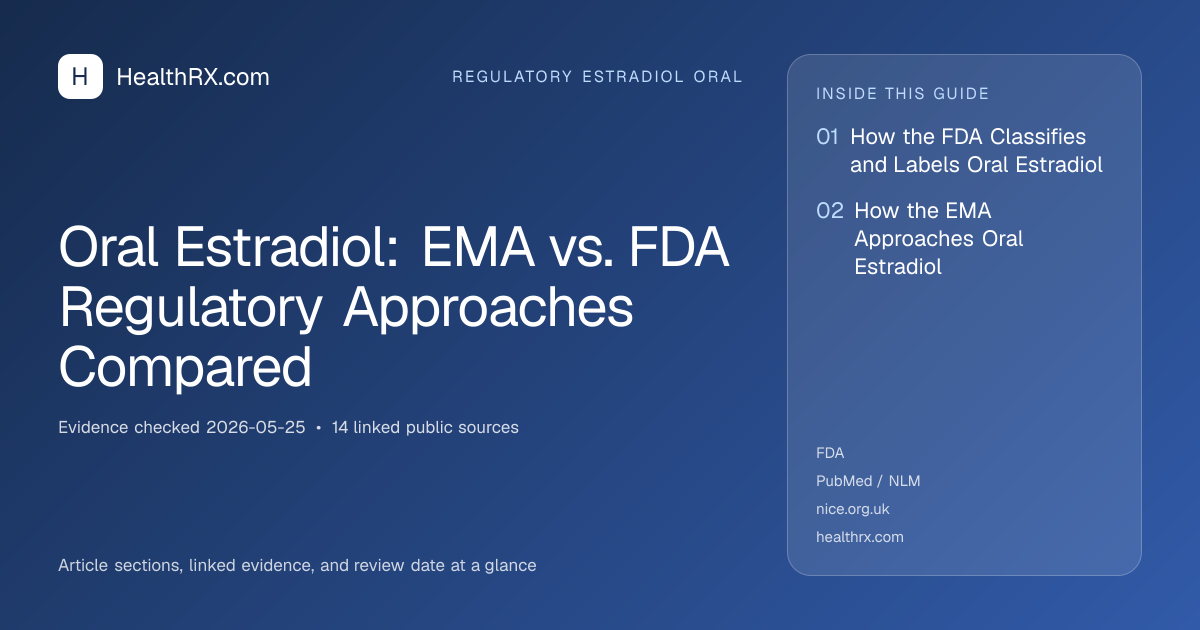 Evidence overview for Oral Estradiol: EMA vs. FDA Regulatory Approaches Compared