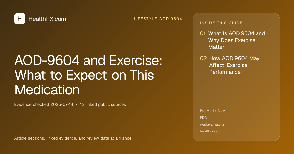 Evidence overview for AOD-9604 and Exercise: What to Expect on This Medication