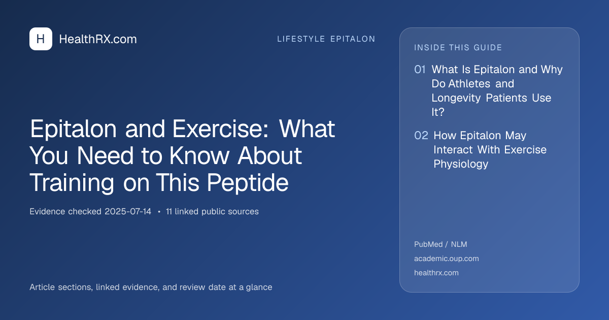 Evidence overview for Epitalon and Exercise: What You Need to Know About Training on This Peptide