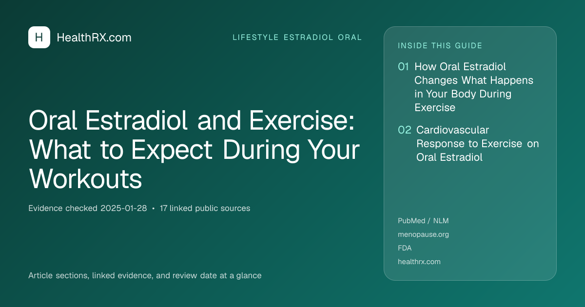Evidence overview for Oral Estradiol and Exercise: What to Expect During Your Workouts