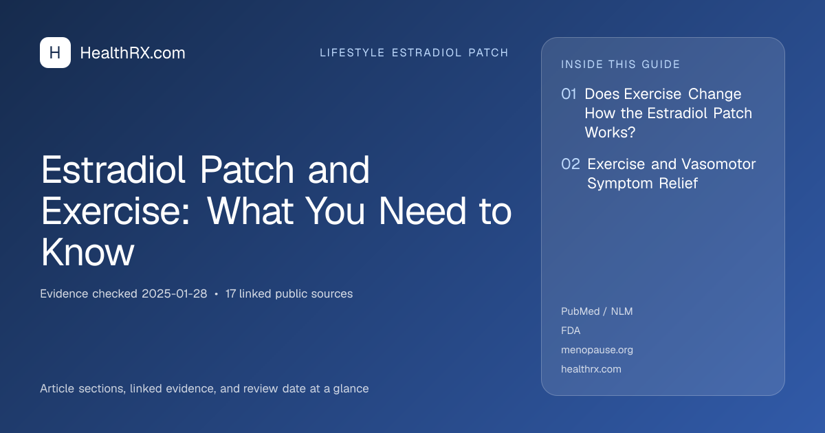 Evidence overview for Estradiol Patch and Exercise: What You Need to Know