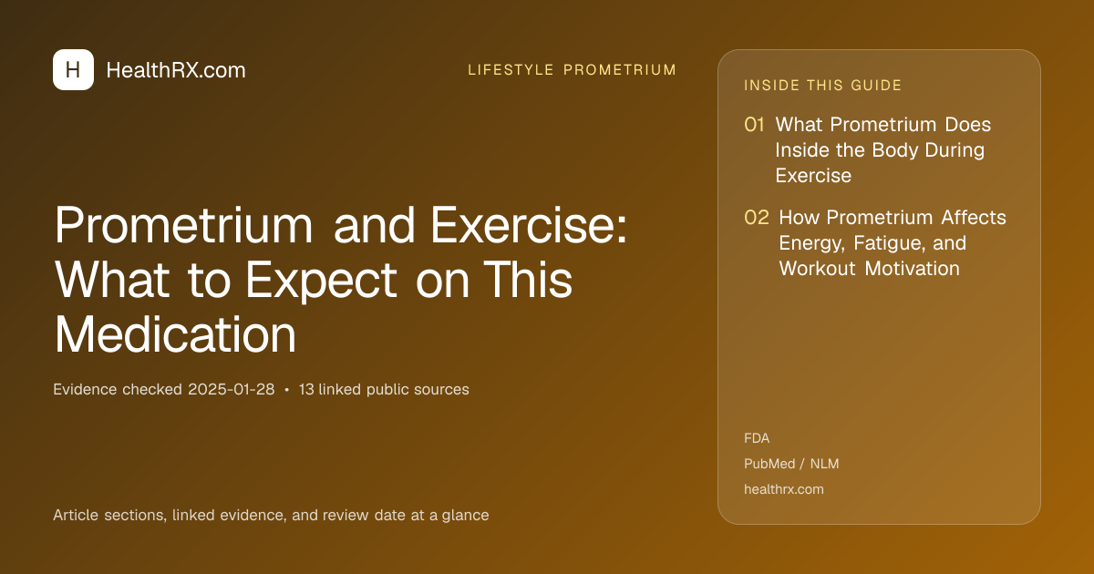 Evidence overview for Prometrium and Exercise: What to Expect on This Medication
