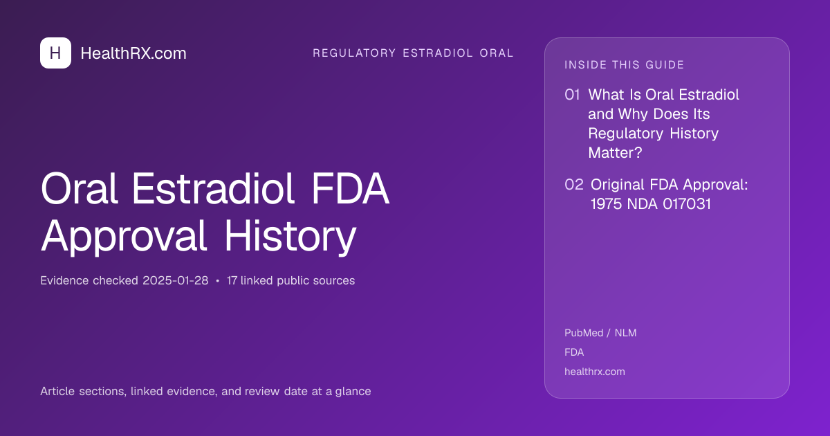 Evidence overview for Oral Estradiol FDA Approval History