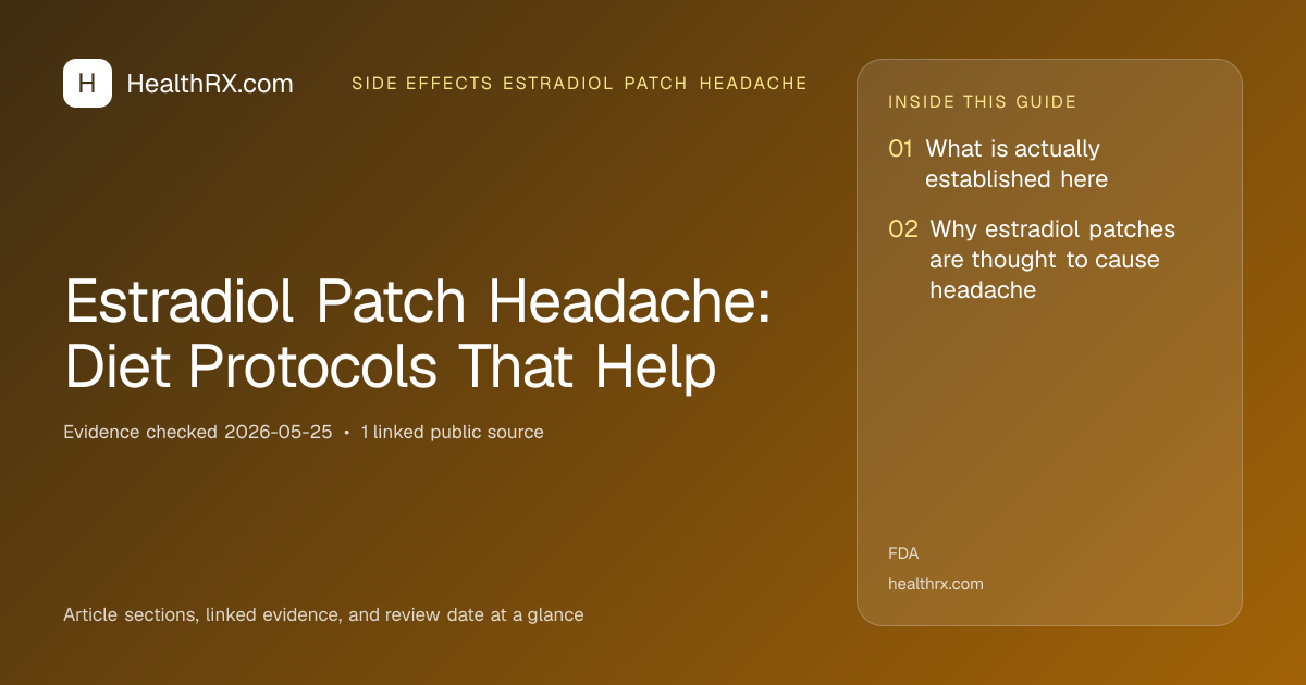 Evidence overview for Estradiol Patch Headache: Diet Protocols That Help