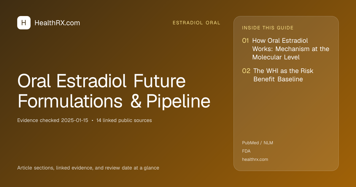 Evidence overview for Oral Estradiol Future Formulations & Pipeline